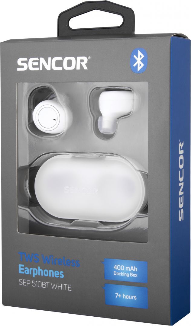 Sencor SEP 510BT TWS Bluetooth Headset White