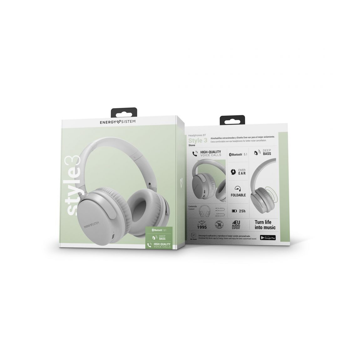 Energy Sistem Style 3 Headphones Bluetooth Stone