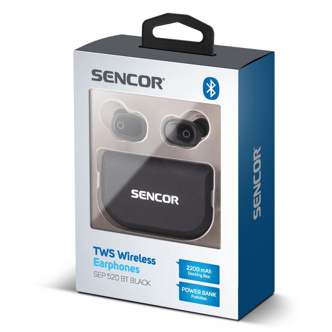 Sencor SEP 520BT BK TWS Bluetooth Headset Black