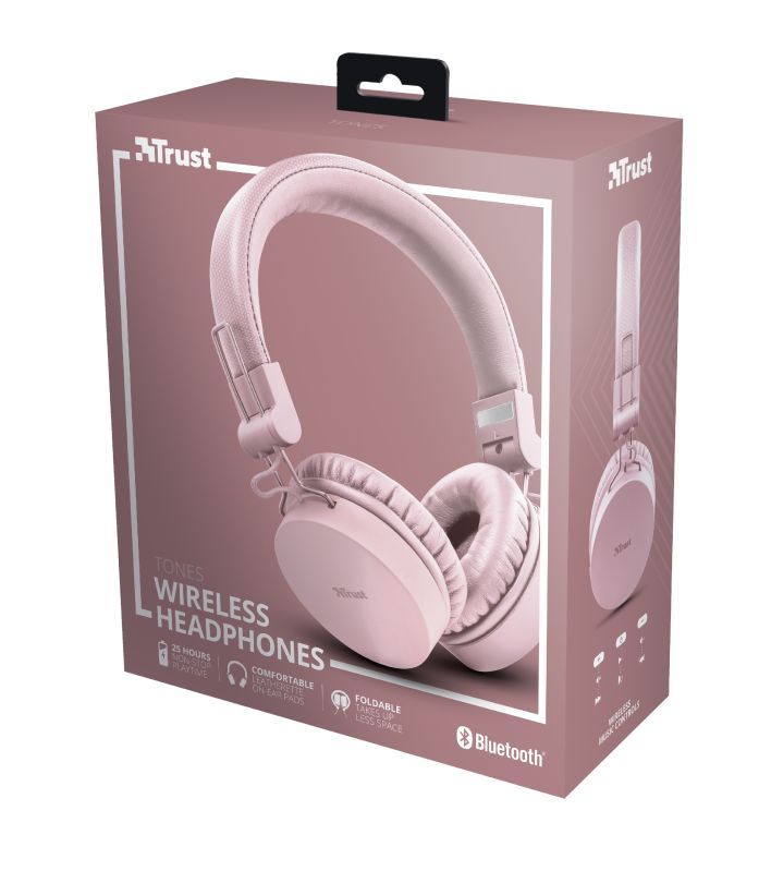 Trust Tones Bluetooth Wireless Headset Pink