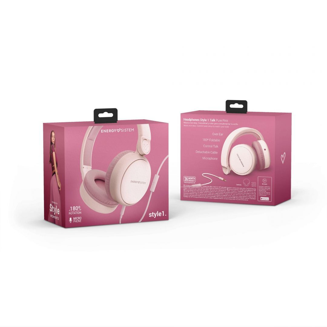 Energy Sistem Style 1 Talk Headset Pure Pink