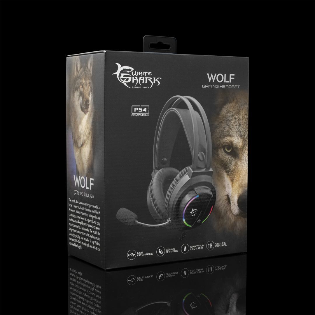 White Shark GH-2044 Wolf Headset Black