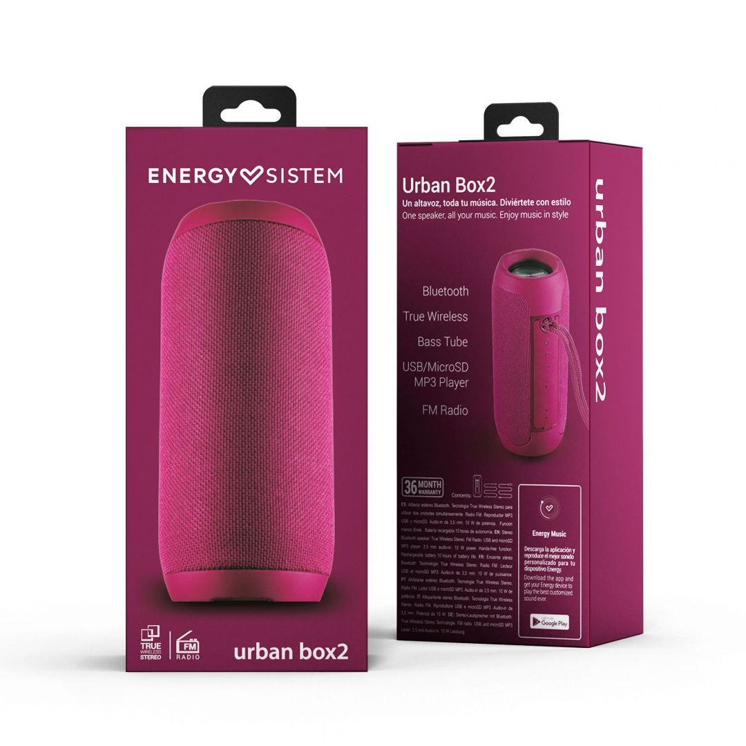 Energy Sistem Urban Box 2 Bluetooth Speaker Magenta