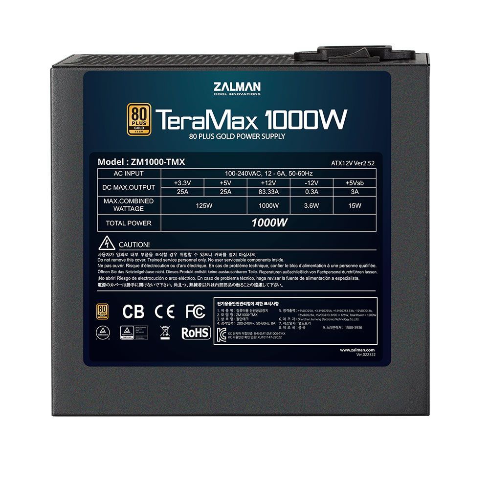 Zalman 1000W 80+ Gold TeraMax