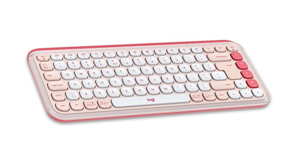 Logitech Pop Icon Wireless Keyboard Pink US