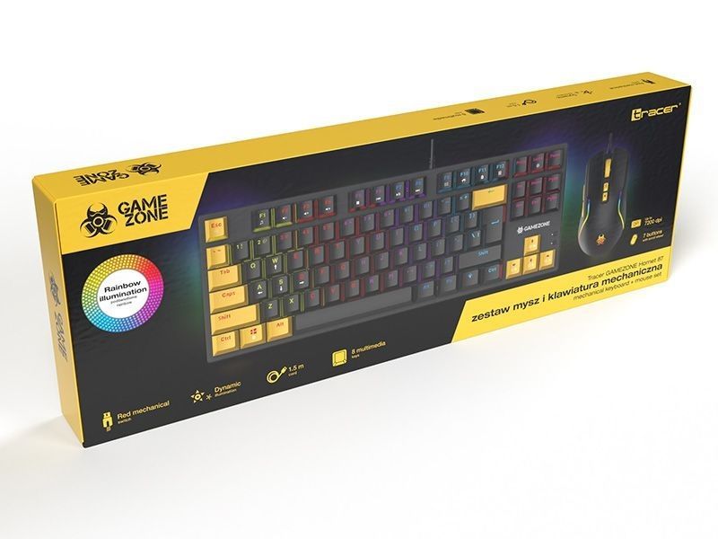 Tracer GameZone Hornet 87 Mechanical Gaming Keyboard Set Black US