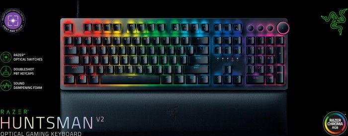 Razer Huntsman V2 Purple Switch Mechanical Keyboard Black UK