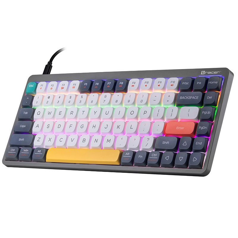 Tracer FINA 84 GameZone Red Switch Rainbow Mechanical Keyboard Grey US