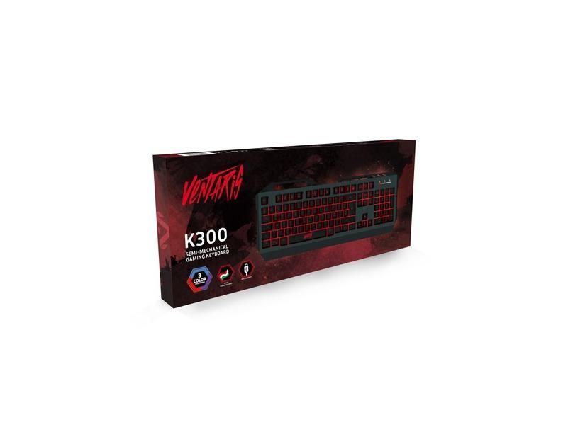 Ventaris K300 RGB Gamer billentyűzet Black HU