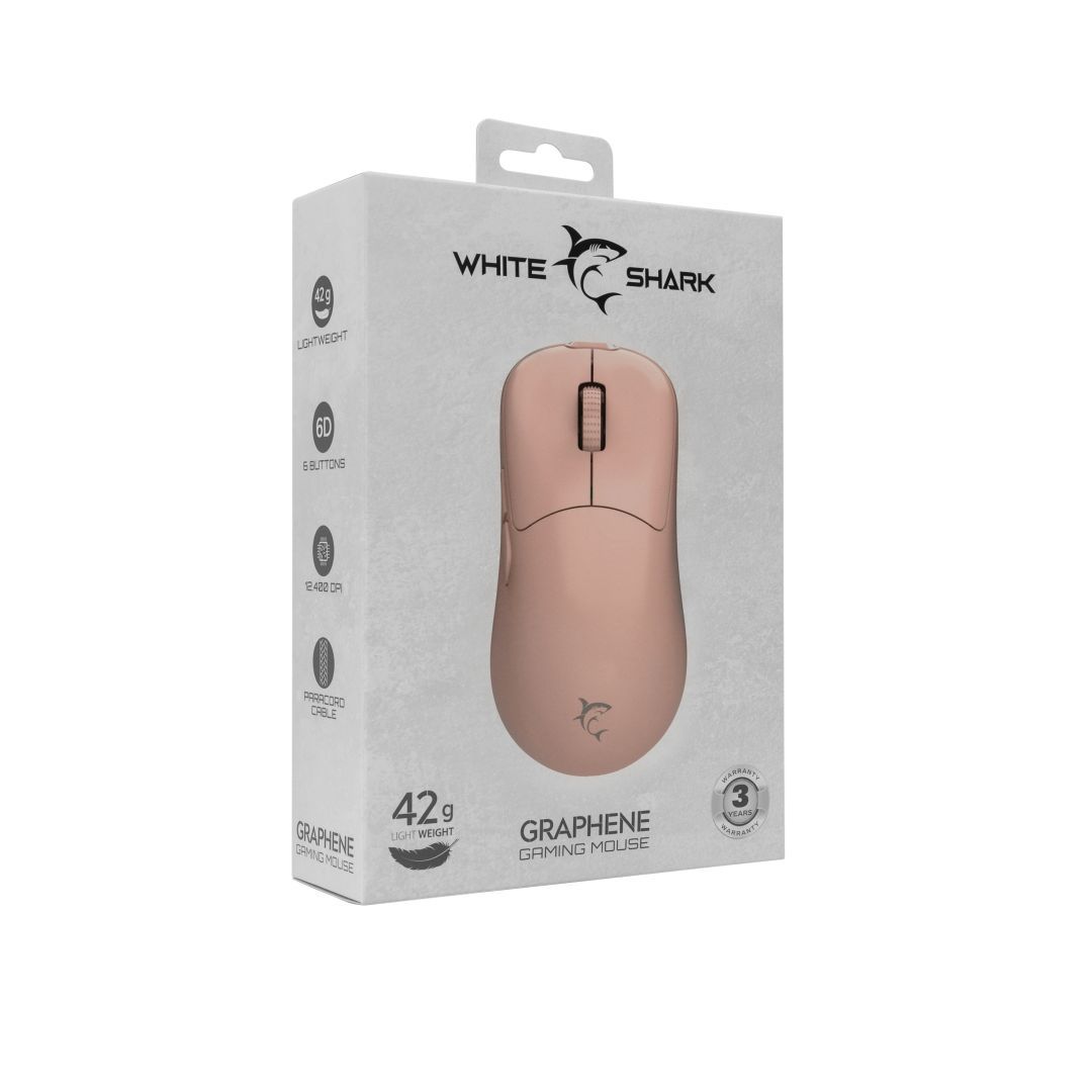 White Shark GM-5014 Graphene Gaming mouse Pink