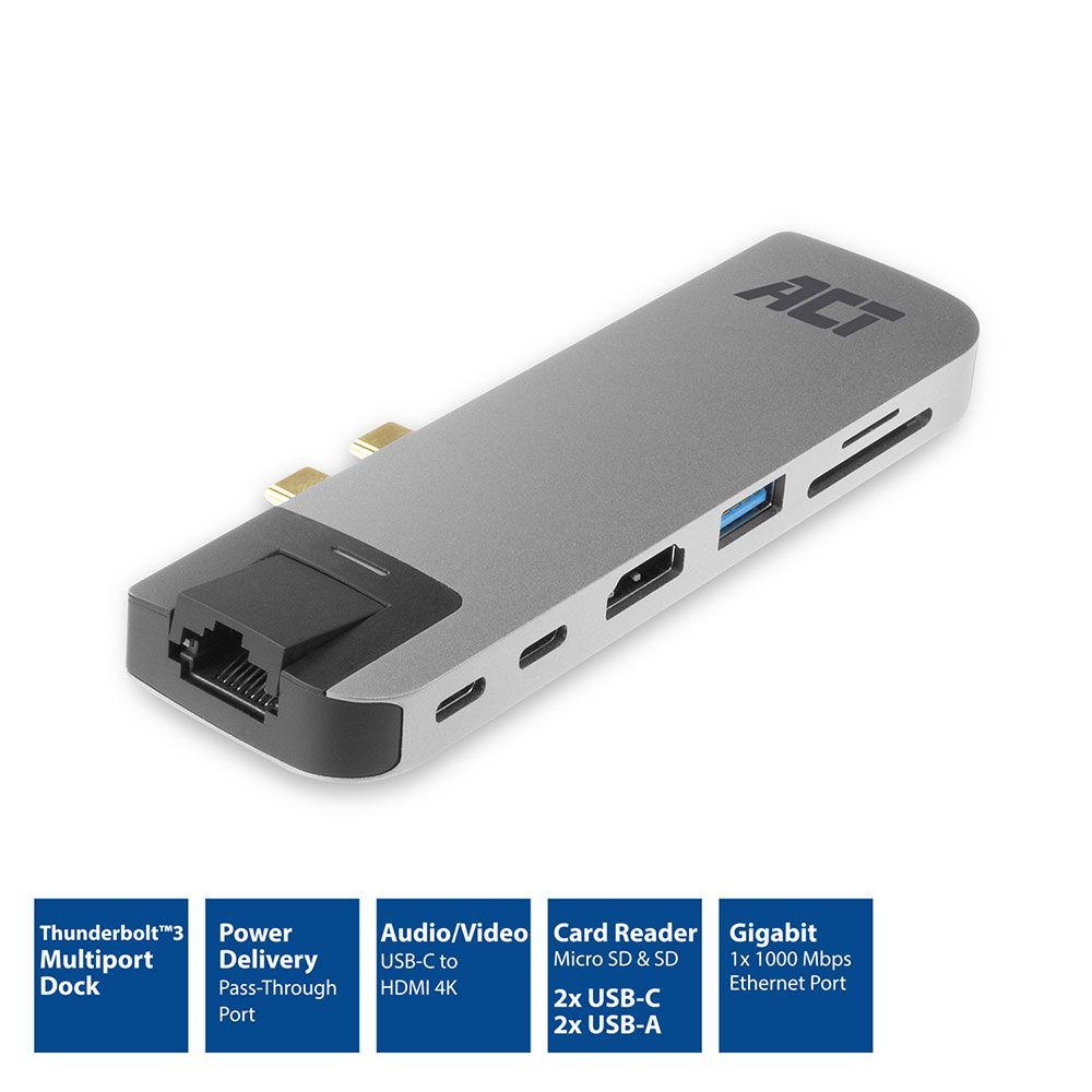 ACT AC7044 USB-C Thunderbolt 3 Multiport Dock