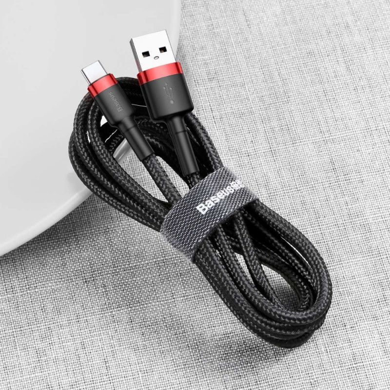 Baseus CATKLF-A91 Cafule 3A USB-USB-C kábel 0,5m Black