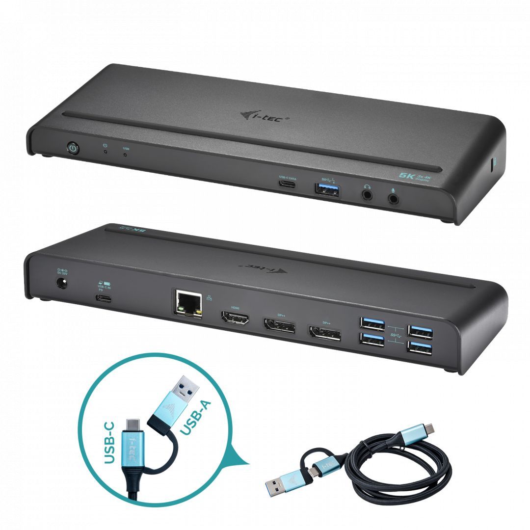 I-TEC USB 3.0 / USB-C / Thunderbolt 3, 3x 4K Docking Station + Power Delivery 85W