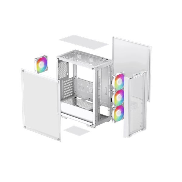 DeepCool CC560 MESH V2 Tempered Glass White