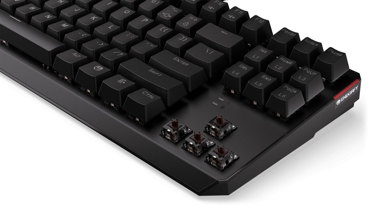 Endorfy Thock TKL Brown Switch Mechanical Keyboard Black US