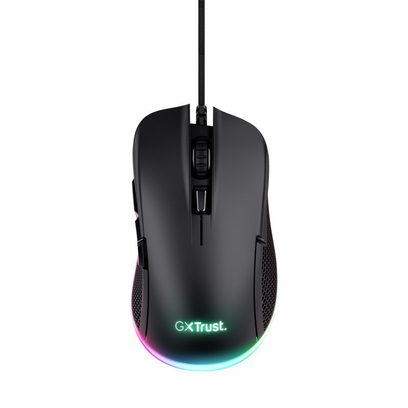 Trust GXT 922 YBAR Illuminated RGB Gaming Mouse Black