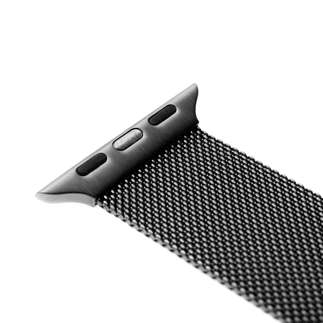 FIXED Mesh Strap for Apple Watch 38/40/41mm, Fekete, Okosóra kiegészítő