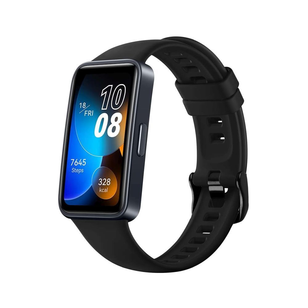 FIXED szilikon szíj Huawei Band 8 okosórához, fekete