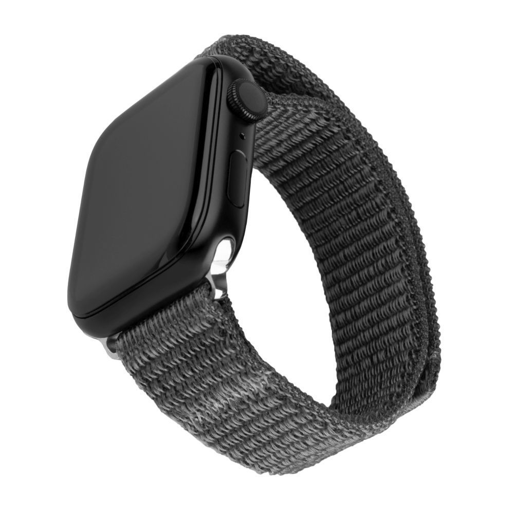 FIXED nylon sportos óraszíj Apple Watch 42/44/45mm-es okosórához, sötétszürke FIXNST2-434-GR