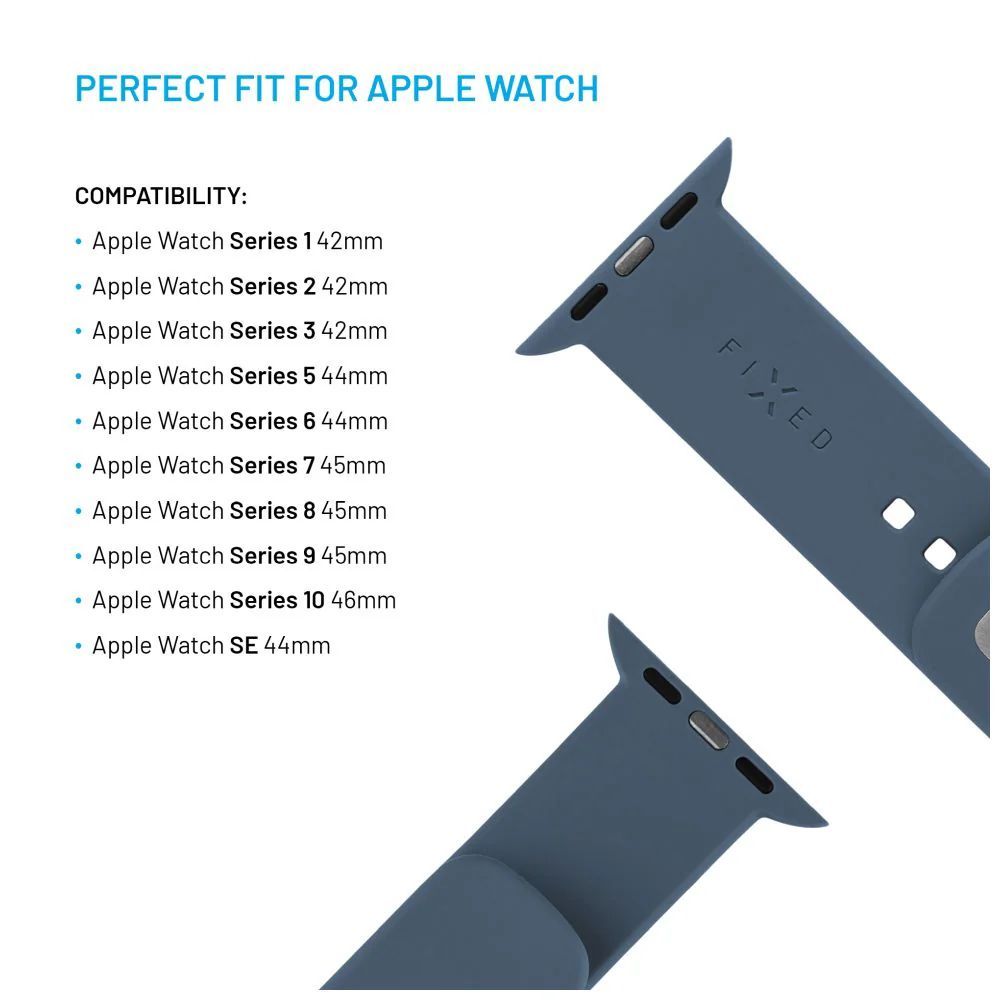 FIXED szilikon sportos óraszíj Apple Watch 38/40/41mm-es okosórákhoz, zöld-kék