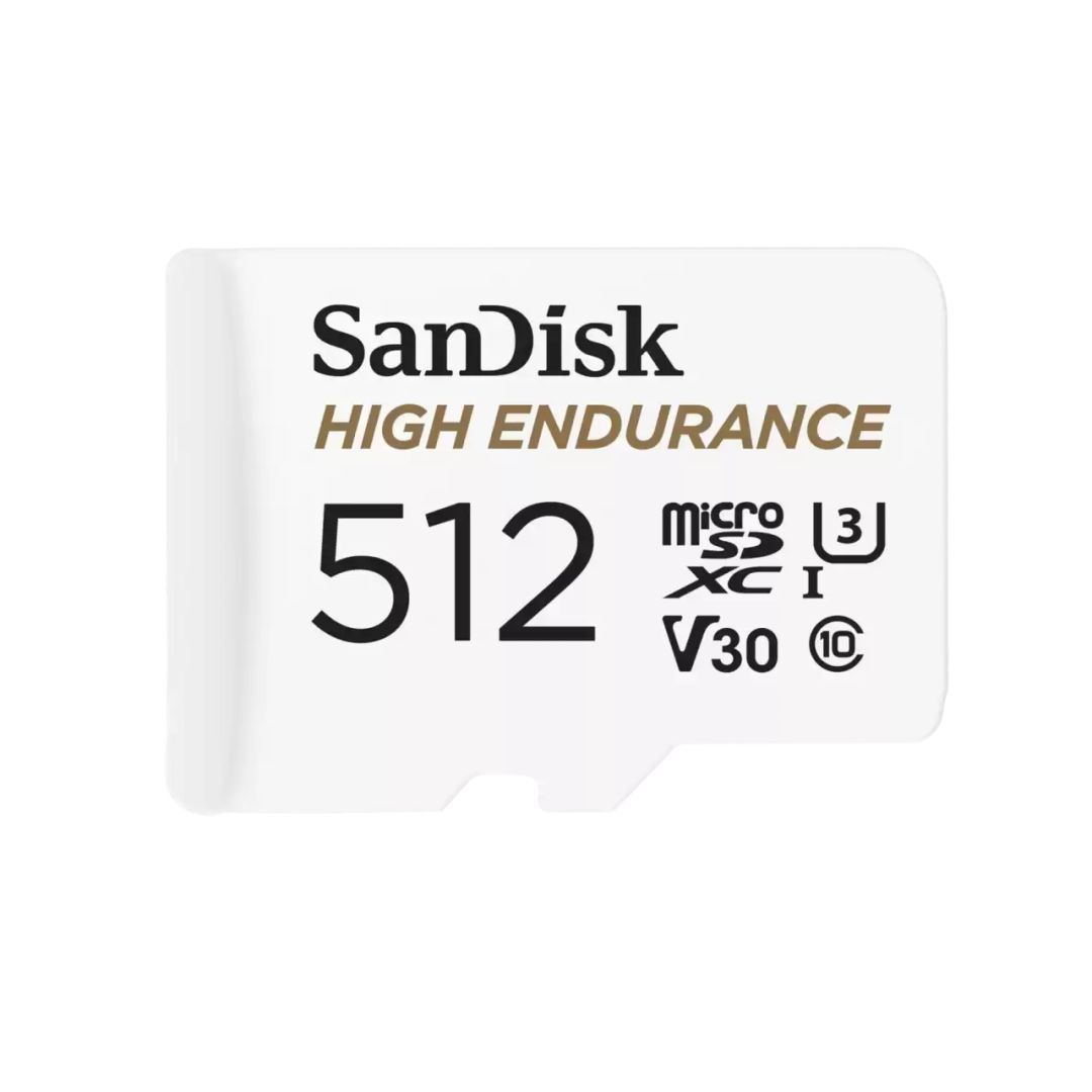 Sandisk 512GB microSDXC High Endurance Class 10 CL10 U3 V30 + adapterrel