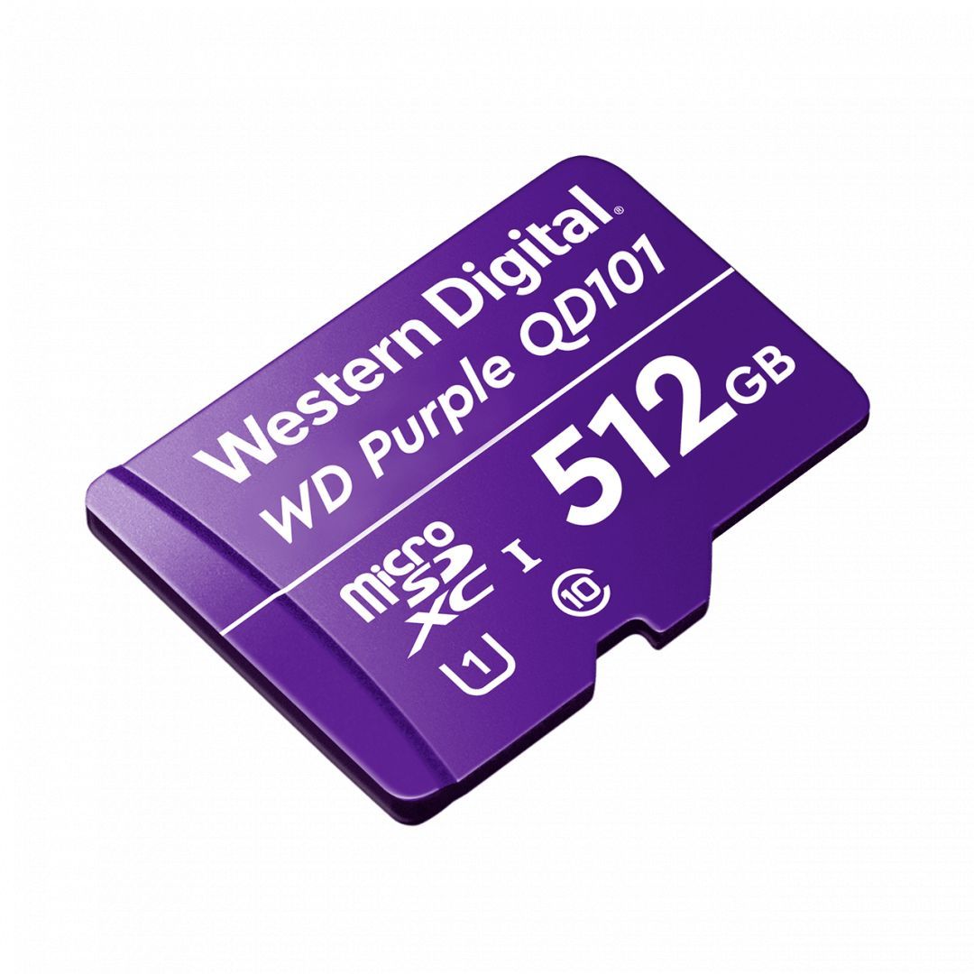 Western Digital 512GB microSDXC Class10 UHS-I (U1) Purple QD101 adapter nélkül