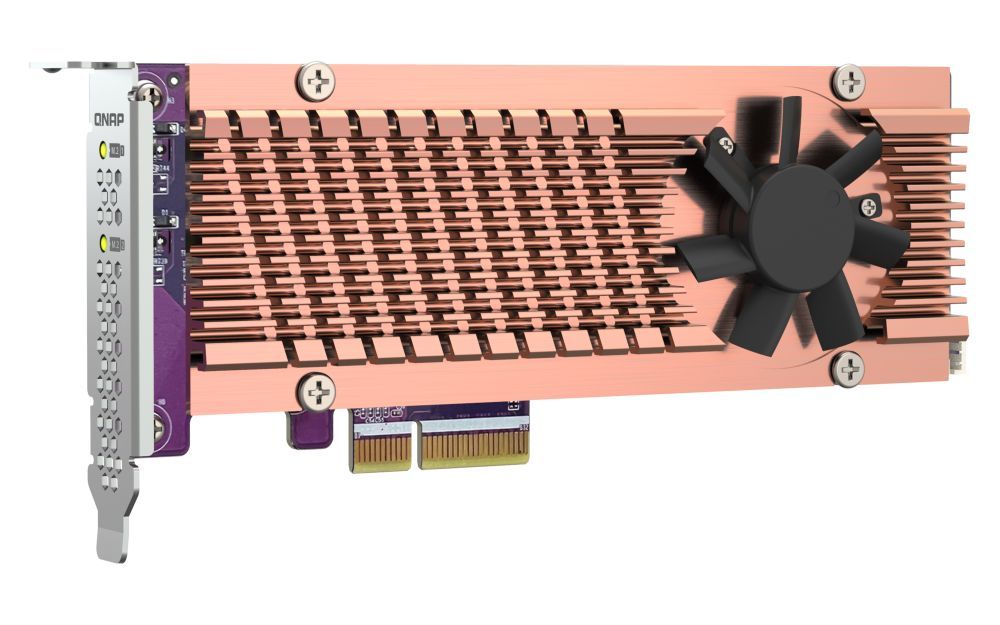 QNAP QM2-2P-344A Dual M.2 22110/2280 PCIe NVMe SSD Expansion Card