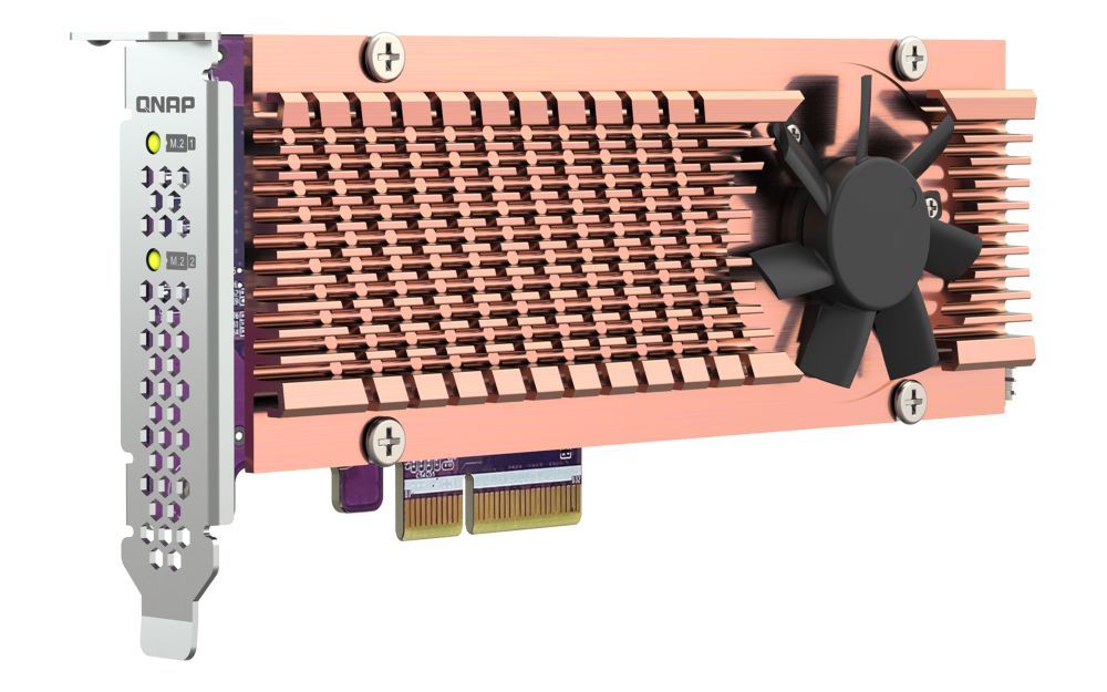 QNAP QM2-2P-344A Dual M.2 22110/2280 PCIe NVMe SSD Expansion Card