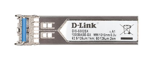 D-Link DIS-S302SX 1-port Mini-GBIC SFP to 1000BaseSX Multi-Mode 2km Fibre Transceiver