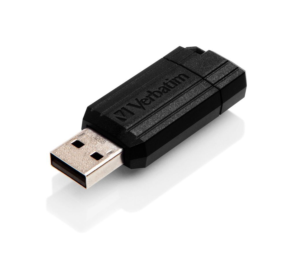 Verbatim 32GB PinStripe USB2.0 Black