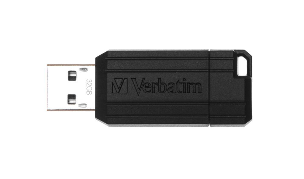 Verbatim 32GB PinStripe USB2.0 Black