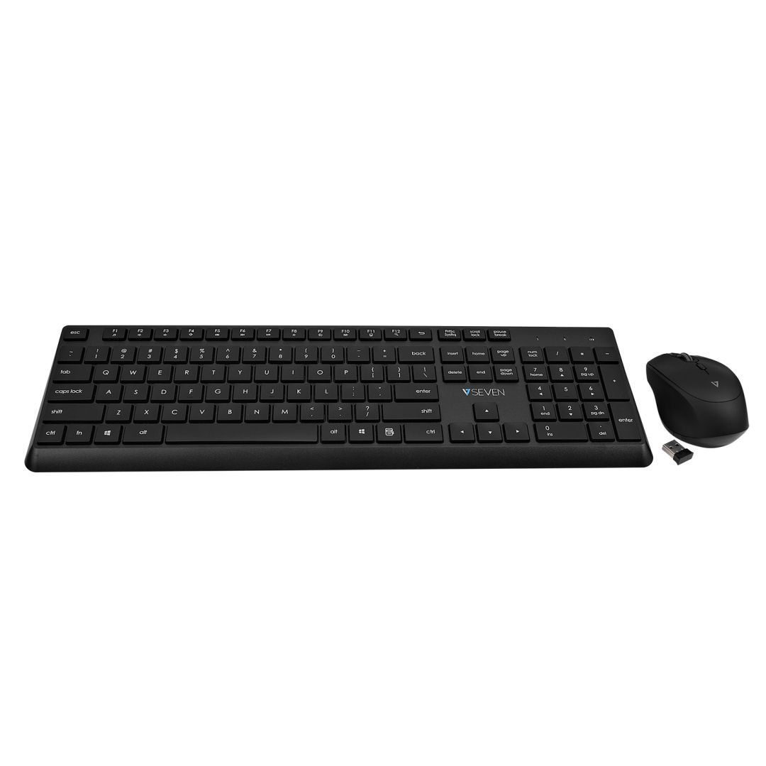 V7 CKW350 Wireless Keyboard and Mouse Combo Black US