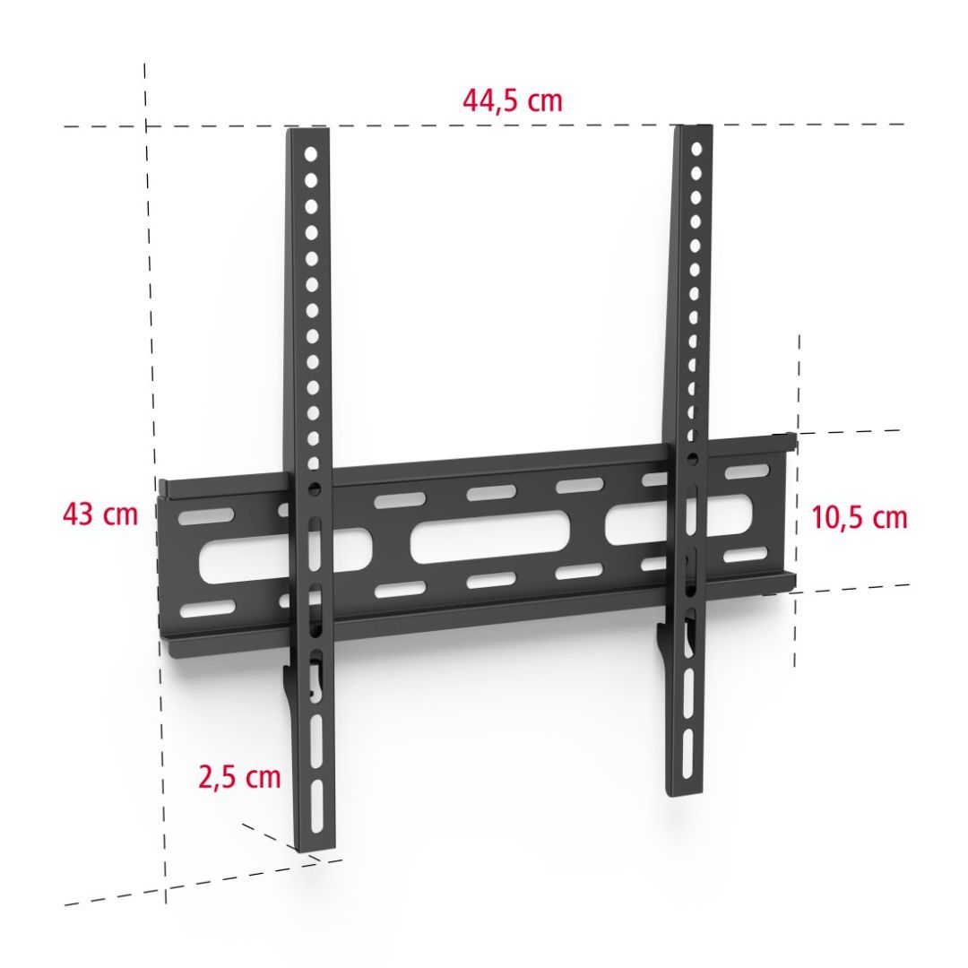 Hama FiTV Fali tartó 32"-75" Black