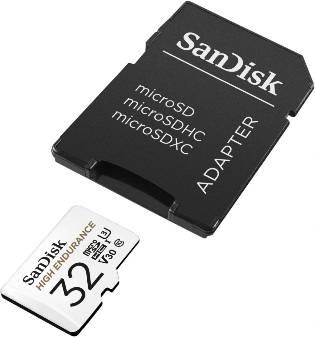 Sandisk 32GB microSDHC High Endurance Class 10 CL10 U3 V30 + adapterrel