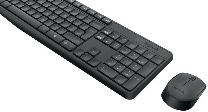 Logitech MK235 Wireless Combo billentyűzet + egér Black DE