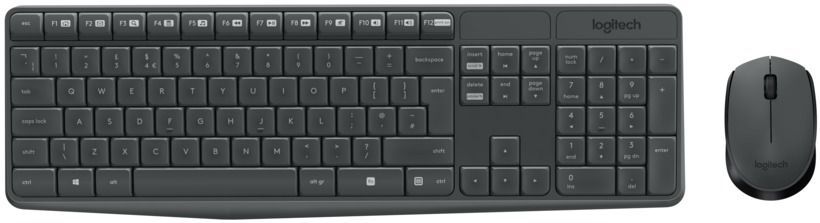 Logitech MK235 Wireless Combo billentyűzet + egér Black DE