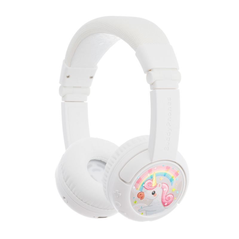 BuddyPhones Play+ Bluetooth Headset for Kids Snow White