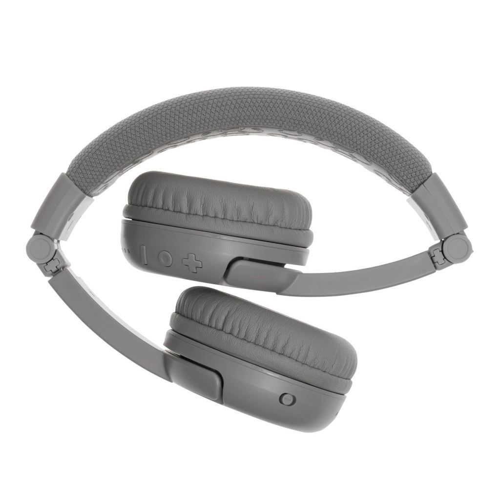 BuddyPhones Play+ Bluetooth Headset for Kids Grey Matter