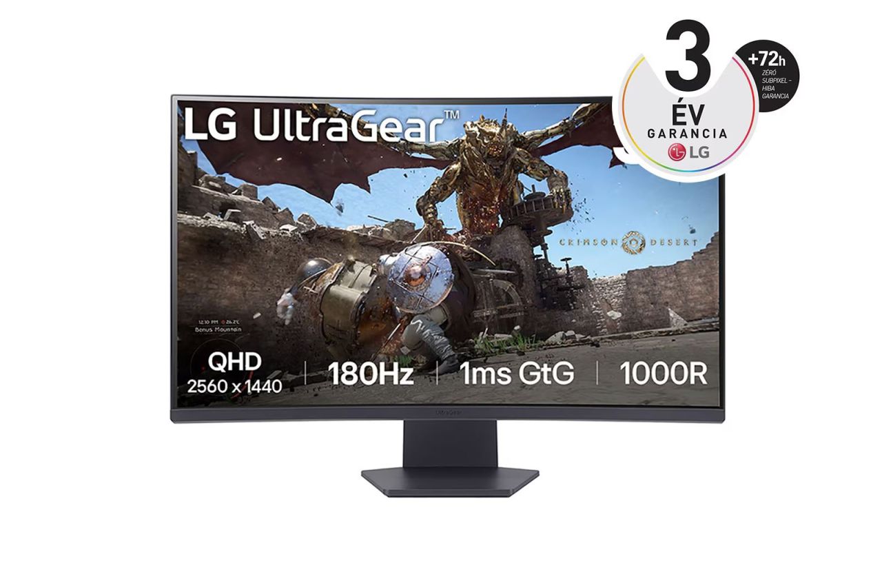 LG 31,5" 32GS60QC-B LED Curved