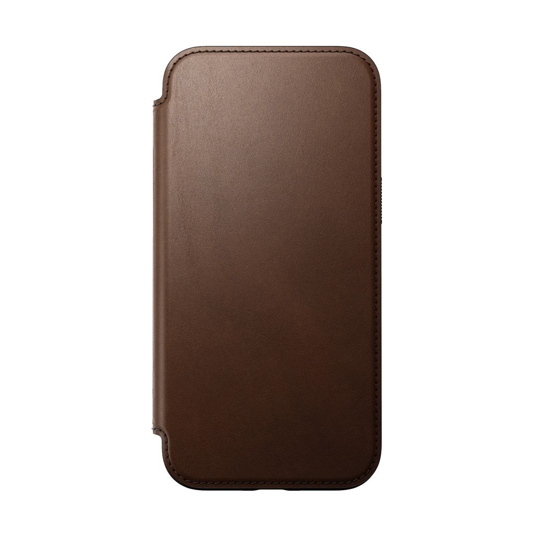 Nomad Modern Leather Folio iPhone 16 Plus Brown