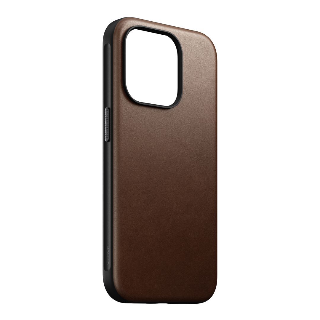 Nomad iPhone 15 Pro Modern Leather Case Rustic Brown