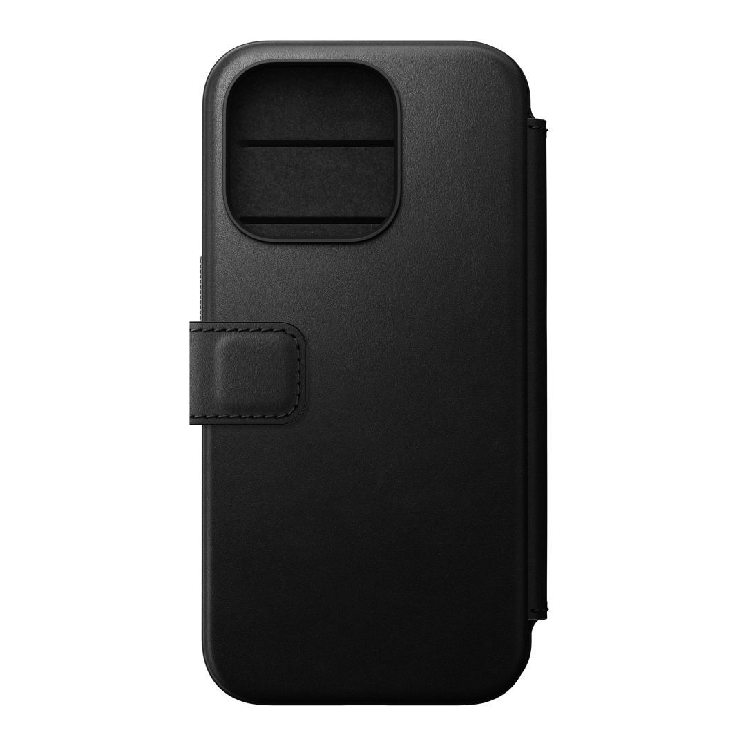 Nomad iPhone 15 Pro Modern Leather Folio Black