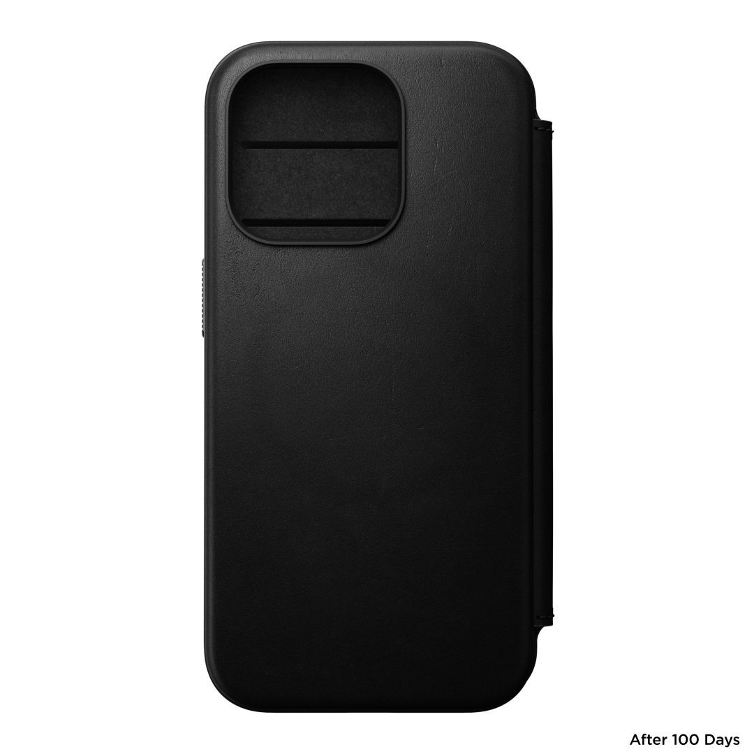 Nomad iPhone 15 Pro Modern Leather Folio Black