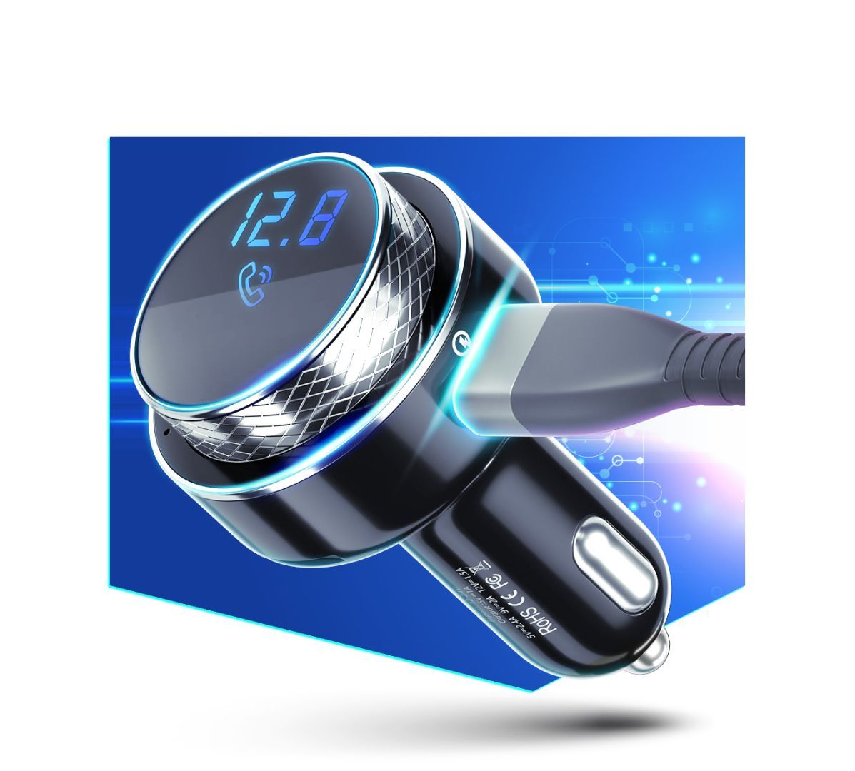 3mk Hyper Car FM Transmitter Black