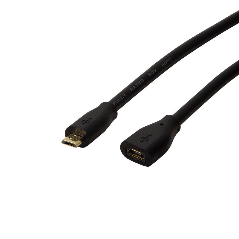 Logilink CU0125 USB2.0 microUSB/M - Micro-USB/F cable 5m Black