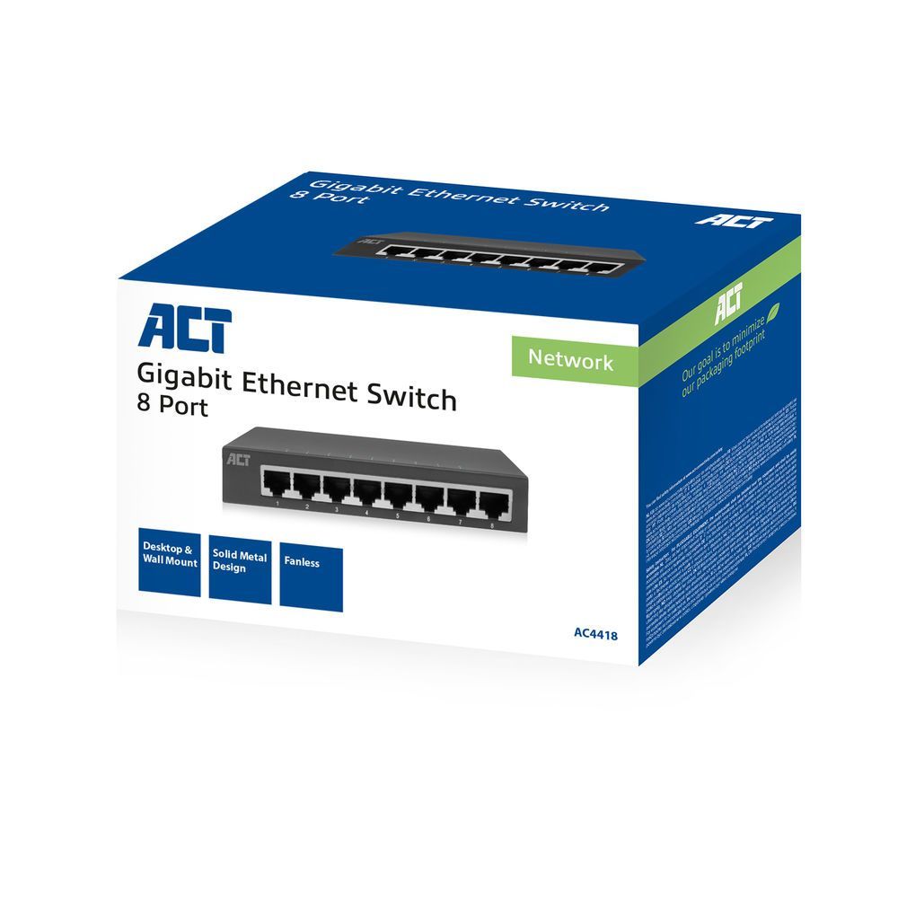 ACT AC4418 8-Port Gigabit Ethernet Switch