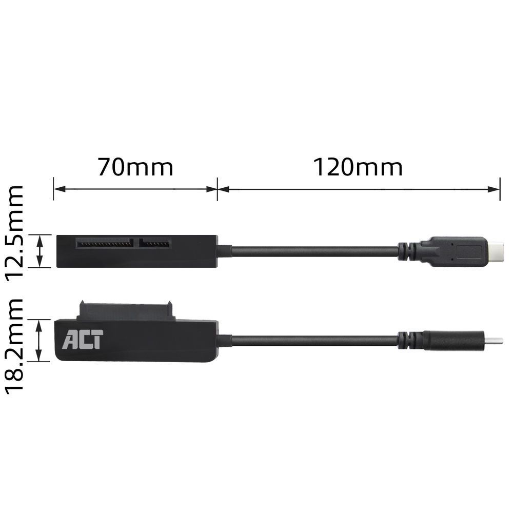 ACT AC1525 USB-C adapter cable to 2.5" SATA HDD/SSD