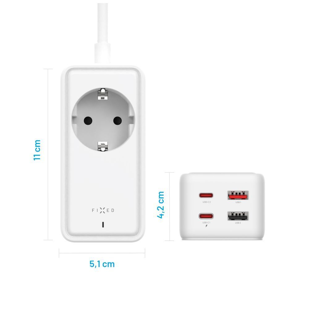 FIXED Hálózati elosztó 1DIN 1,5m White