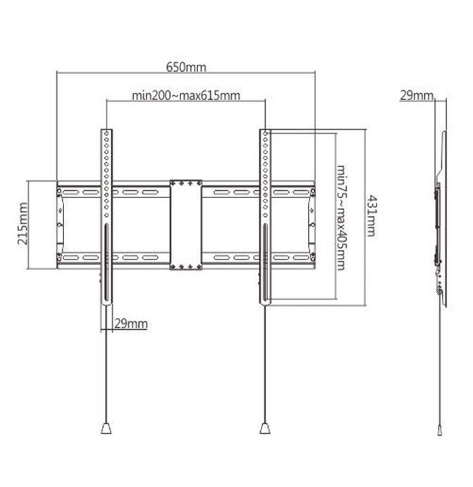 Gembird WM-80F-01 Fixed TV Wall Mount 37"-80" Black