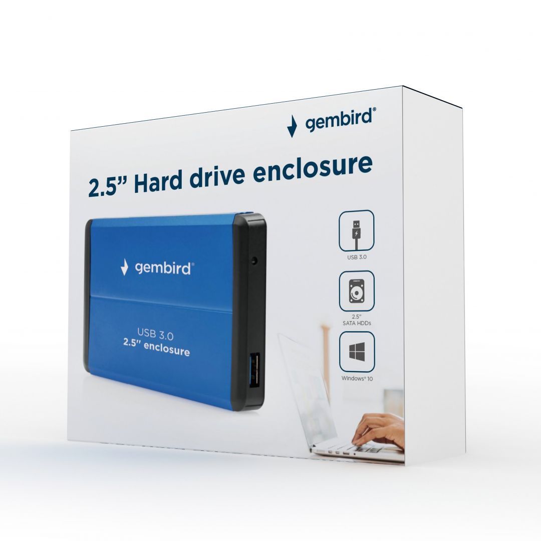 Gembird EE2-U3S-2-B 2,5" Hard Drive Enclosurer Blue